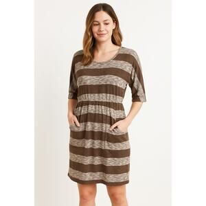 2/$30 Maurices Striped Dolman Tunic Dress Medium Women midi casual pockets